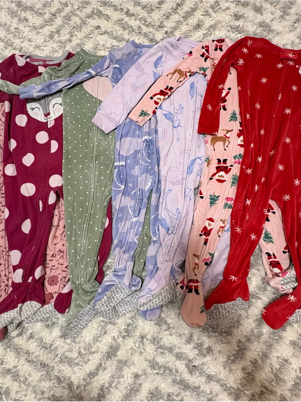 Carter's Fleece Footed Pajama Set Bundle